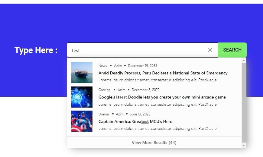 Search PostX #style 7