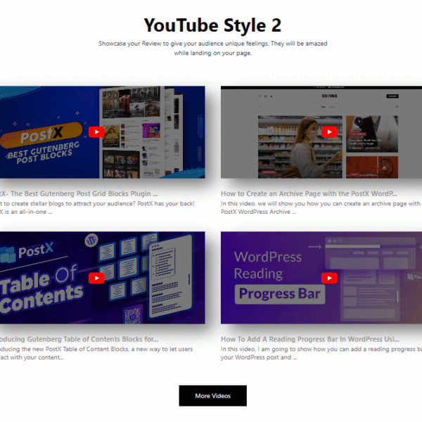 Youtube Gallery Style 2