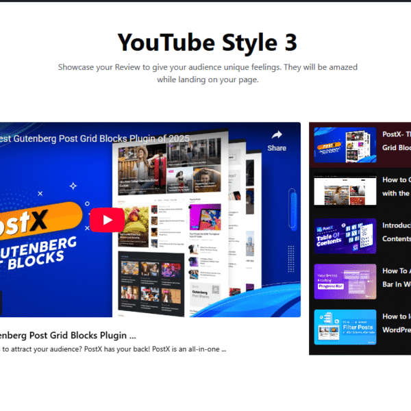 Youtube Gallery Style 3