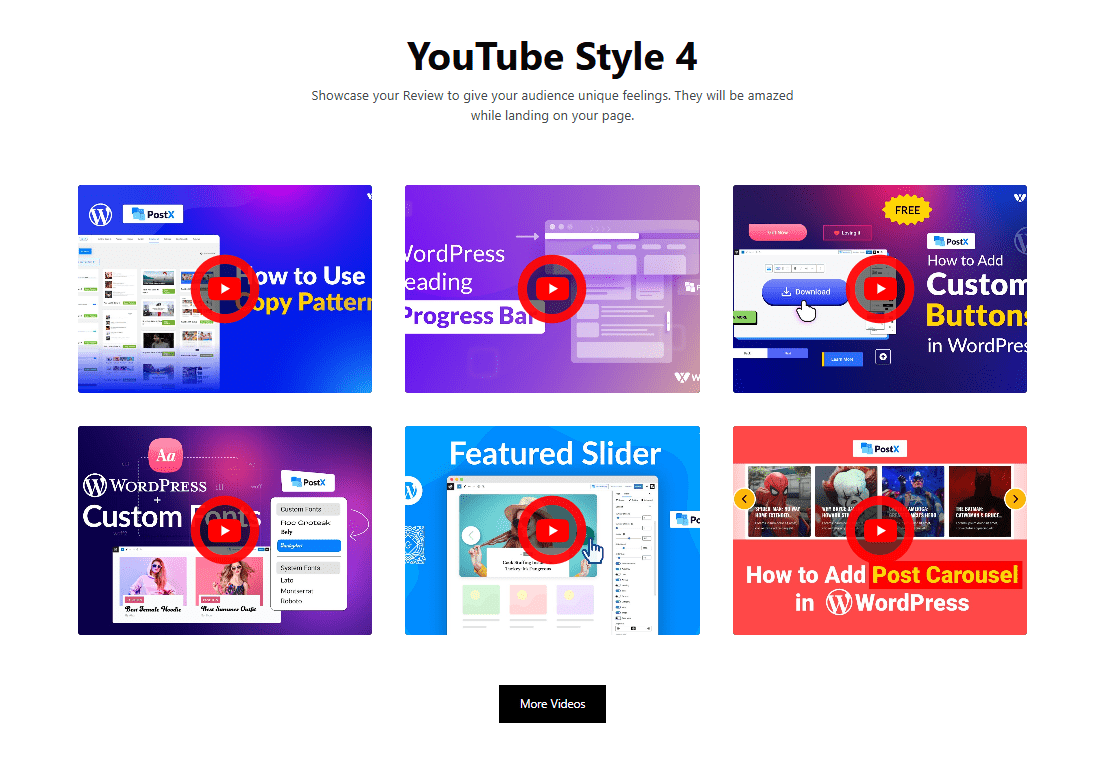 Youtube Gallery Style 4